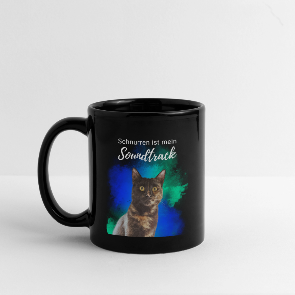 Nala´s Keramiktasse Schnurren ist mein Soundtrack Black Edition - Schwarz