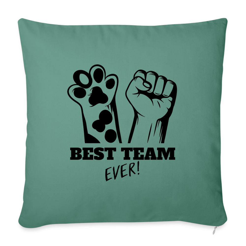 Best Team Ever Kissen Black Edition - Tanngrün