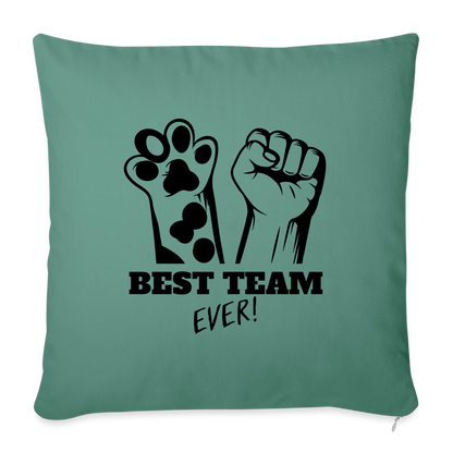 Best Team Ever Kissen Black Edition - Tanngrün