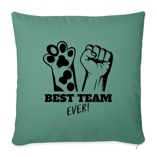 Best Team Ever Kissen Black Edition - Tanngrün