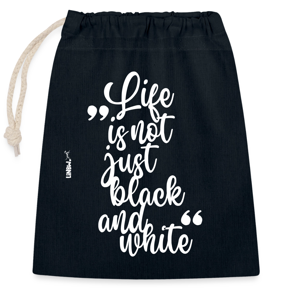 Life is not just black and white Baumwollbeutel White Edition - Navy