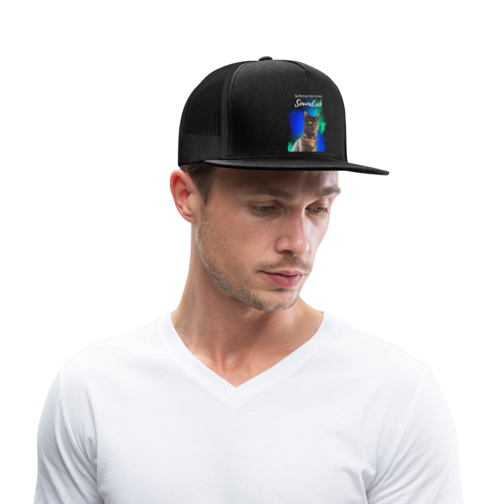 Nala´s Trucker Cap Schnurren ist mein Soundtrack White Edition - Schwarz/Schwarz