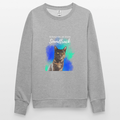Nala's Classic Pullover Schnurren ist mein Soundtrack White Edition - Weißgrau meliert