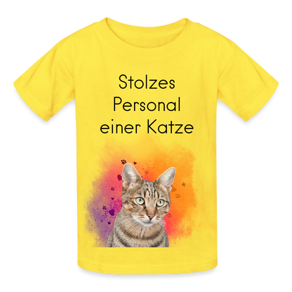 Pedro's T-Shirt Stolzes Personal einer Katze Black Edition - LiNBW.
