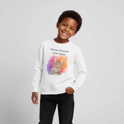 Pedro's Pullover Stolzes Personal einer Katze Black Edition - Weiß