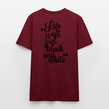LiNBW. Unisex T-Shirt Premium Crew Black Edition Life is not just black and white - LiNBW.