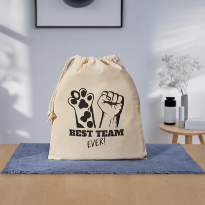 Best Team Ever Baumwollbeutel Black Edition - Natur