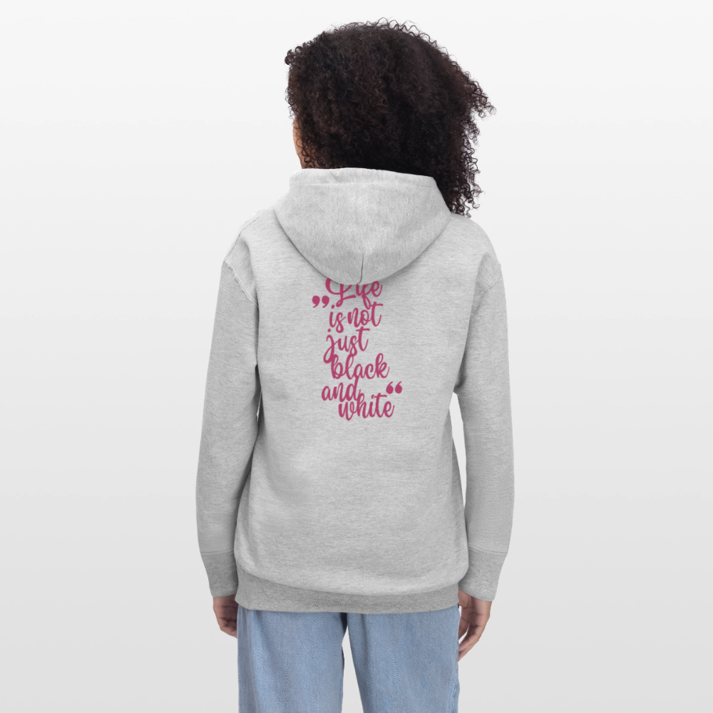 LiNBW. Crew Hoodie Pink Edition Life is not just black and white - Hellgrau meliert