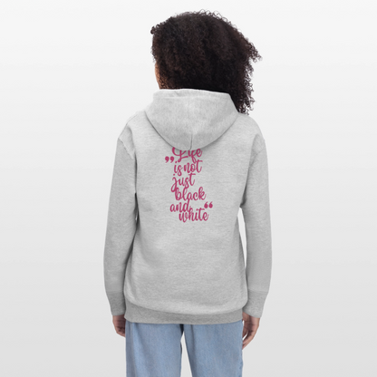 LiNBW. Crew Hoodie Pink Edition Life is not just black and white - Hellgrau meliert