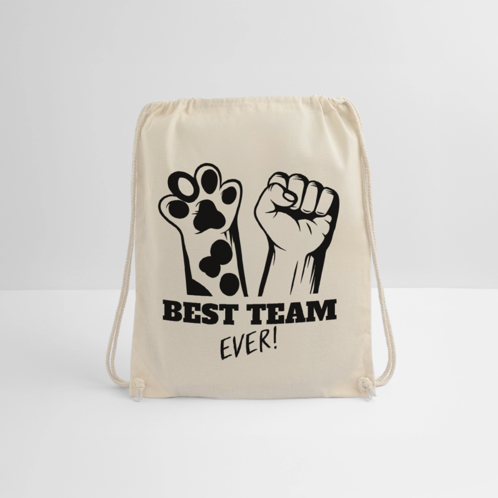 Best Team Ever Turnbeutel Black Edition - Natur