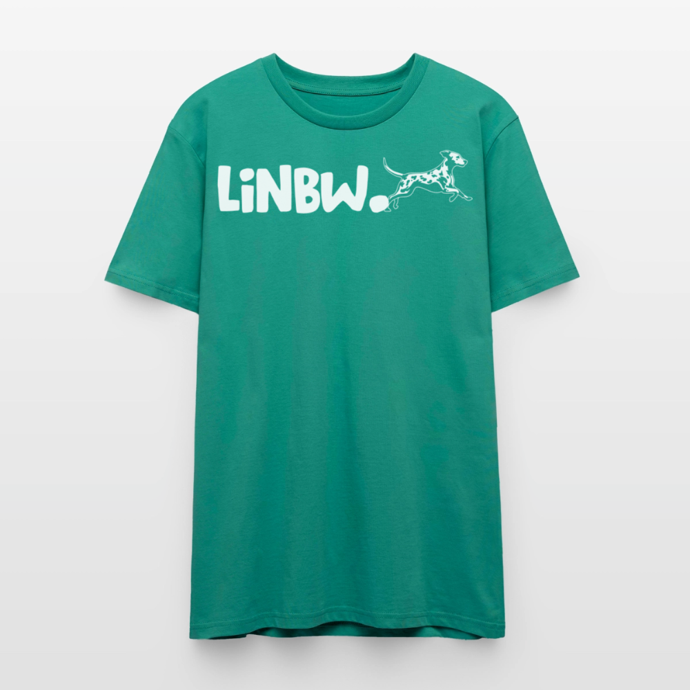 LiNBW. Unisex T-Shirt Premium Crew White Edition Life is not just black and white - Blaugrün