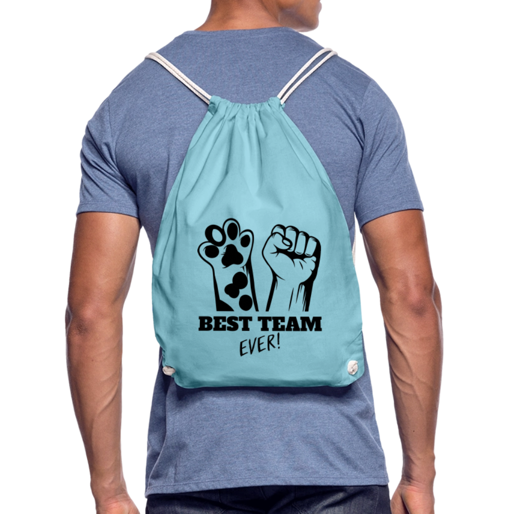 Best Team Ever Turnbeutel Black Edition - Aqua