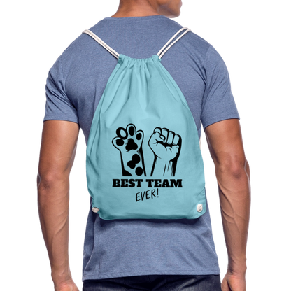 Best Team Ever Turnbeutel Black Edition - Aqua