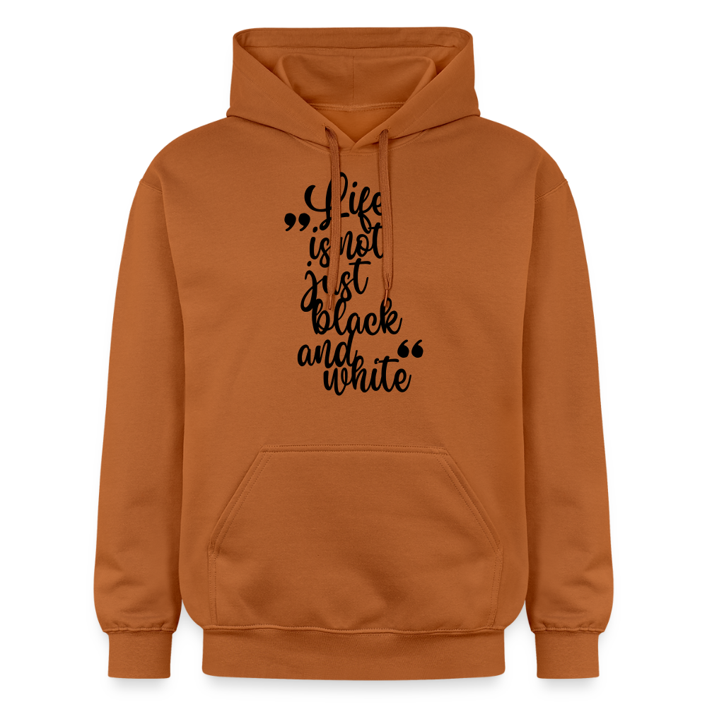 Life is not just black and white Hoodie Black Edition - Athletic Orange