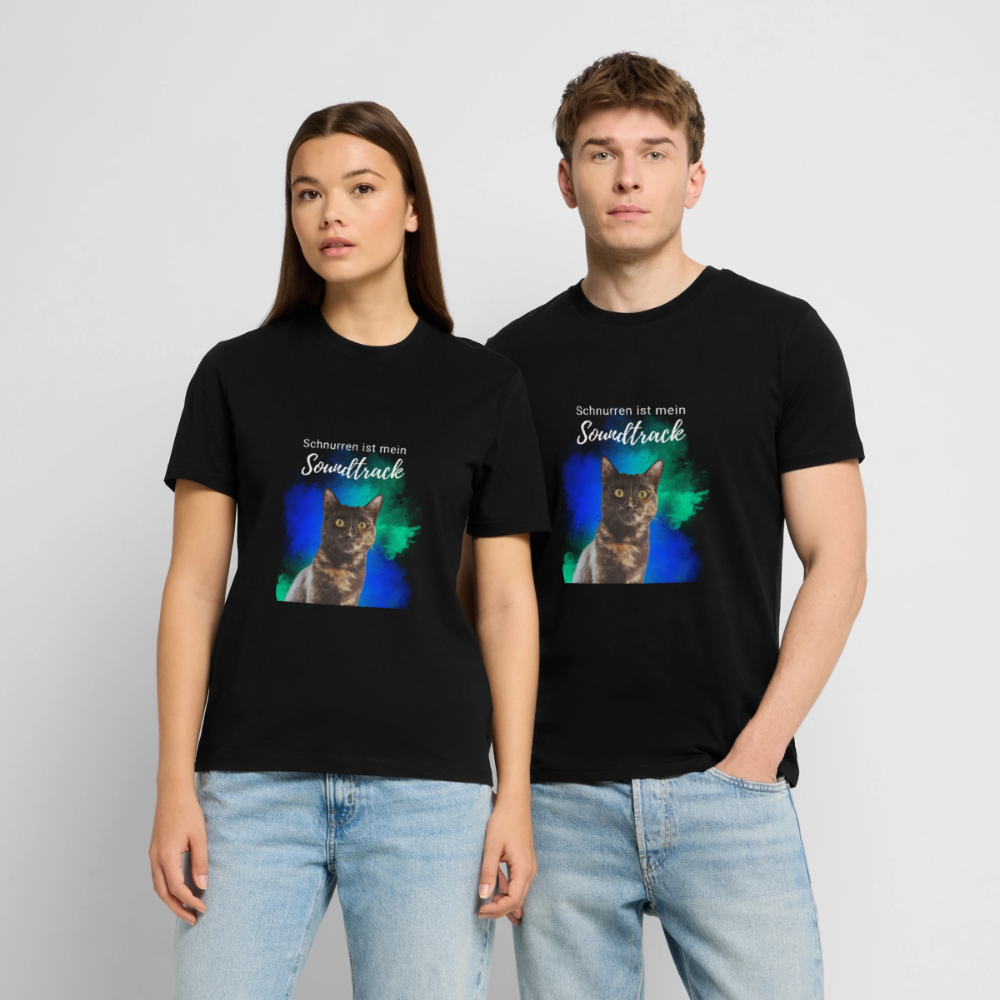 Nala's Unisex T-Shirt Premium Schnurren ist mein Soundtrack White Edition - Schwarz