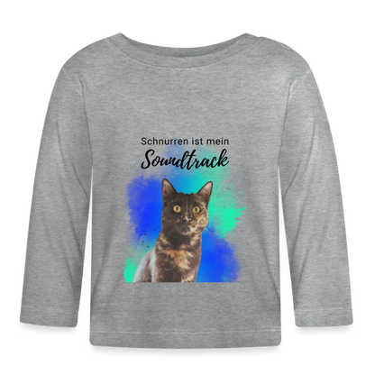 Nala´s Langarmshirt Schnurren ist mein Soundtrack - Grau meliert