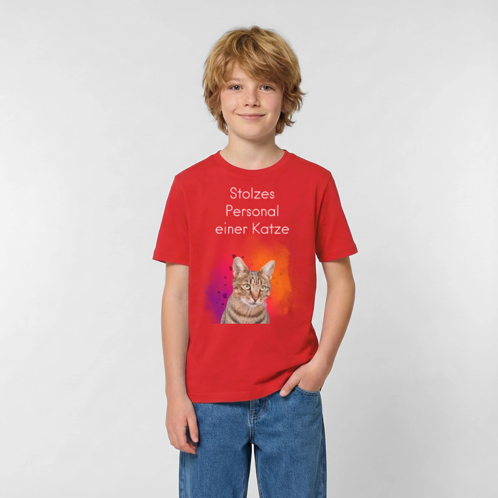 Pedro's T-Shirt Stolzes Personal einer Katze White Edition - LiNBW.