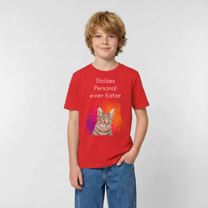 Pedro's T-Shirt Stolzes Personal einer Katze White Edition - LiNBW.