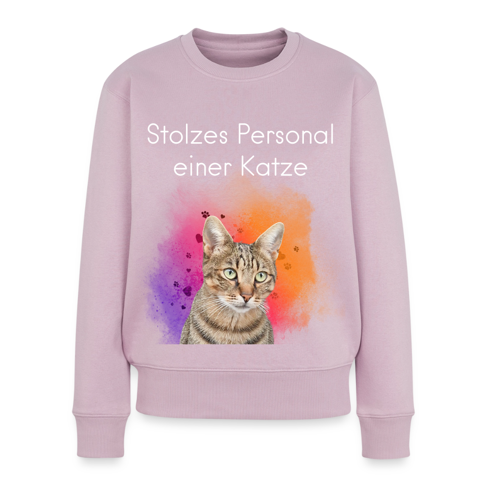 Pedro's Pullover Stolzes Personal einer Katze White Edition - Altrosa