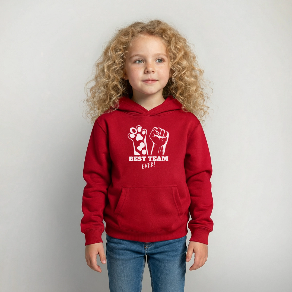 Best Team Ever  Hoodie White Edition - Rot
