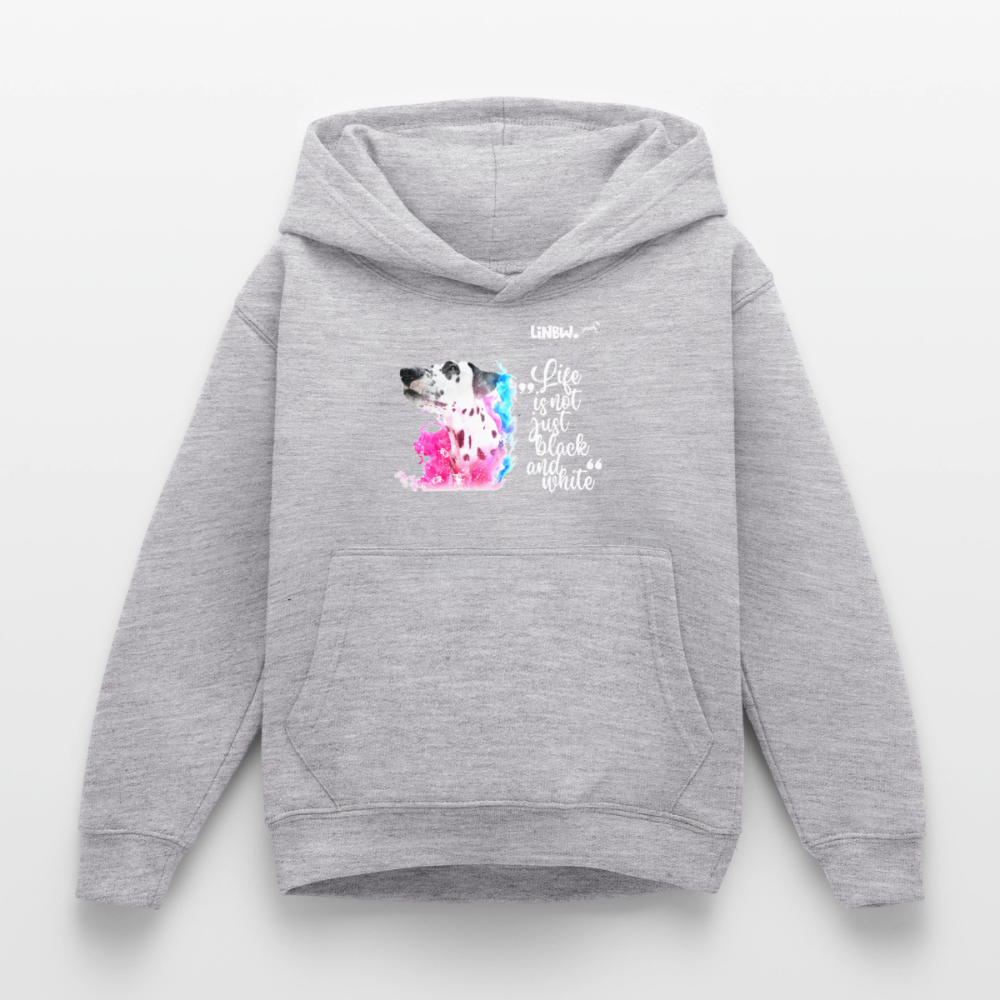 Boa's Hoodie Splash Life is not just black and white Edition White - Hellgrau meliert