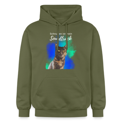 Nala's Hoodie Schnurren ist mein Soundtrack White Edition - Militärgrün