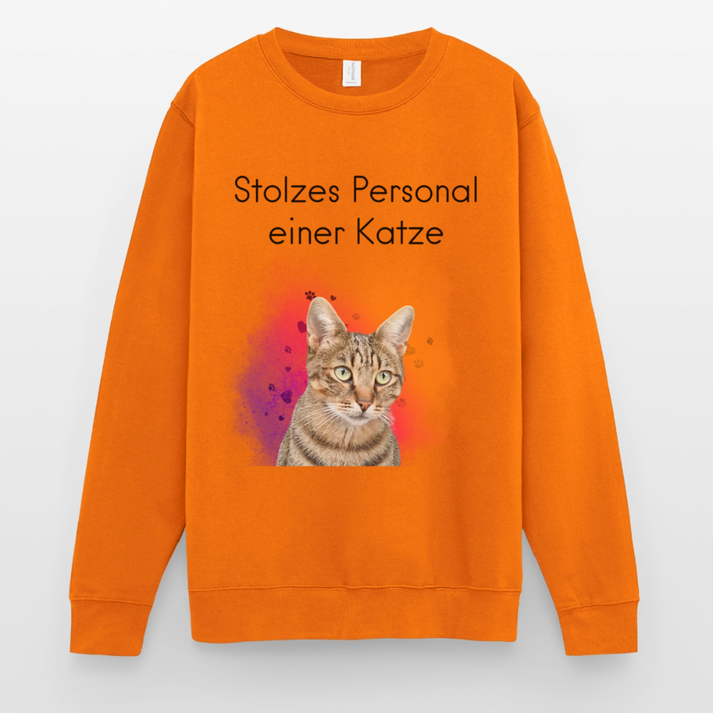 Pedro's Classic Pullover Stolzes Personal einer Katze Black Edition - Orange