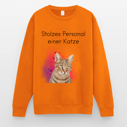 Pedro's Classic Pullover Stolzes Personal einer Katze Black Edition - Orange