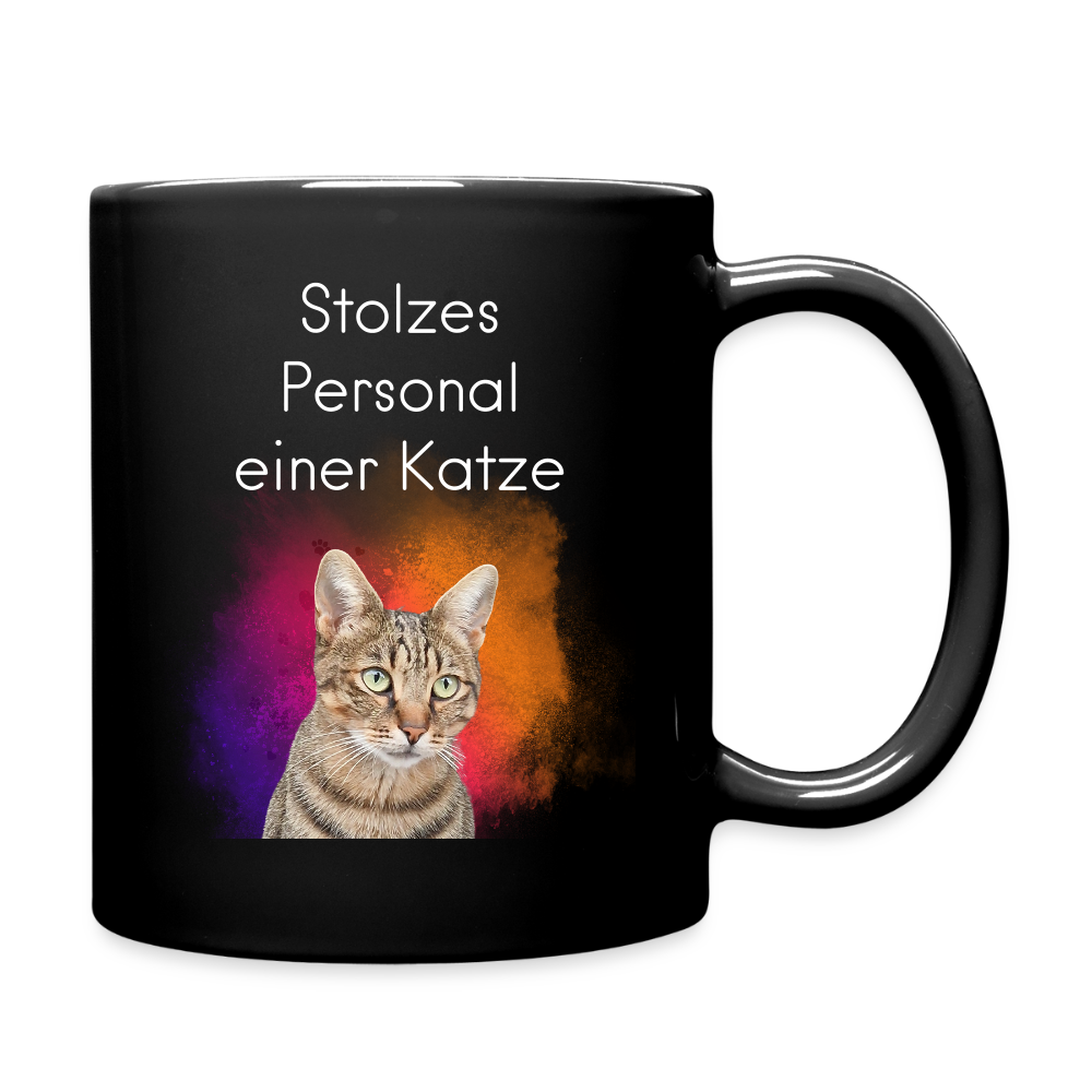 Pedro´s Keramiktasse Stolzes Personal einer Katze Black Edition - Schwarz