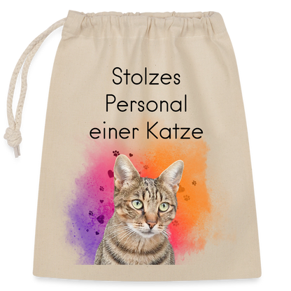 Pedro´s Baumwollbeutel Stolzes Personal einer Katze Black Edition - Natur