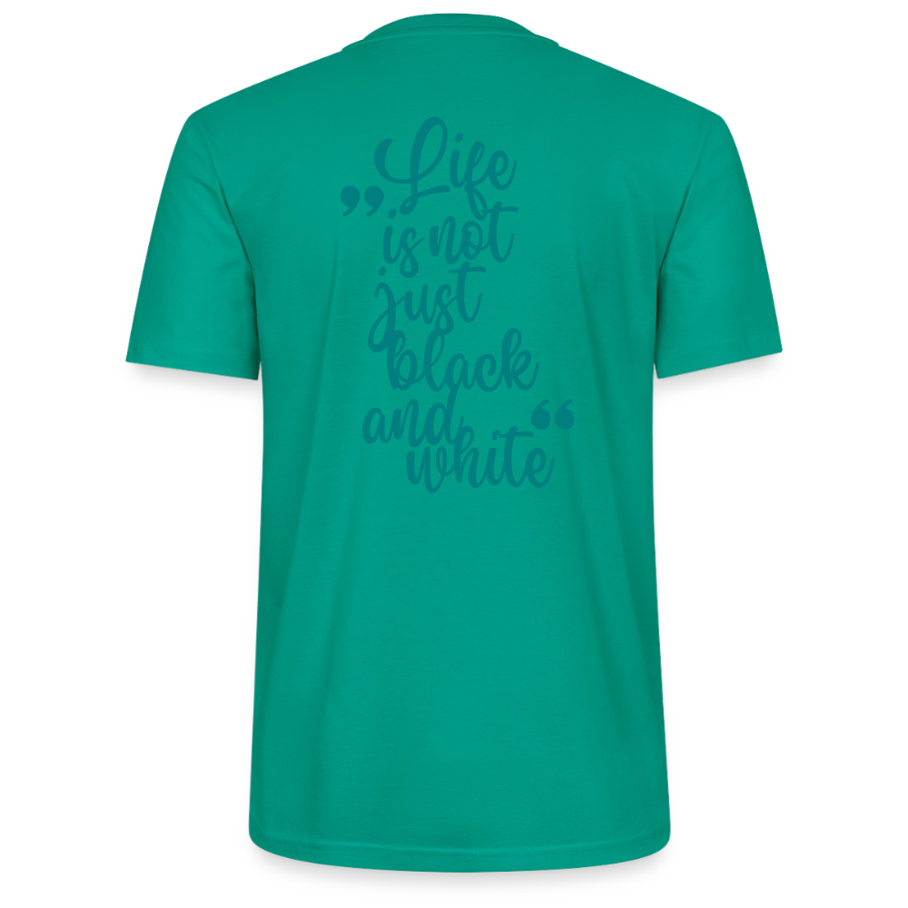 LiNBW. Unisex T-Shirt Premium Crew Blue Edition Life is not just black and white - LiNBW.