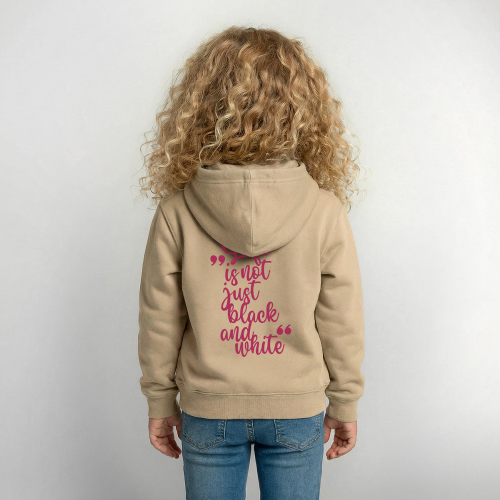 LiNBW. Crew Hoodie Life is not just black and white Edition Pink - LiNBW.
