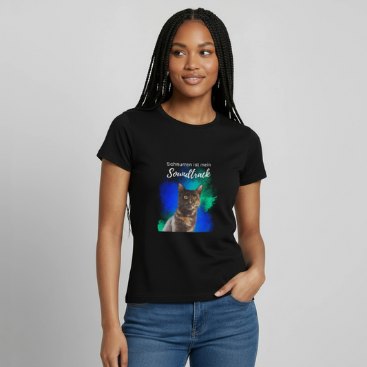 Nala's T-Shirt Schnurren ist mein Soundtrack White Edition - Schwarz