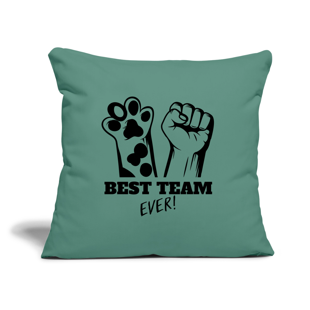 Best Team Ever Kissen Black Edition - Tanngrün