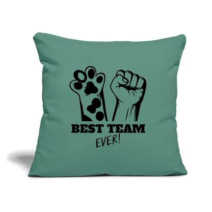 Best Team Ever Kissen Black Edition - Tanngrün