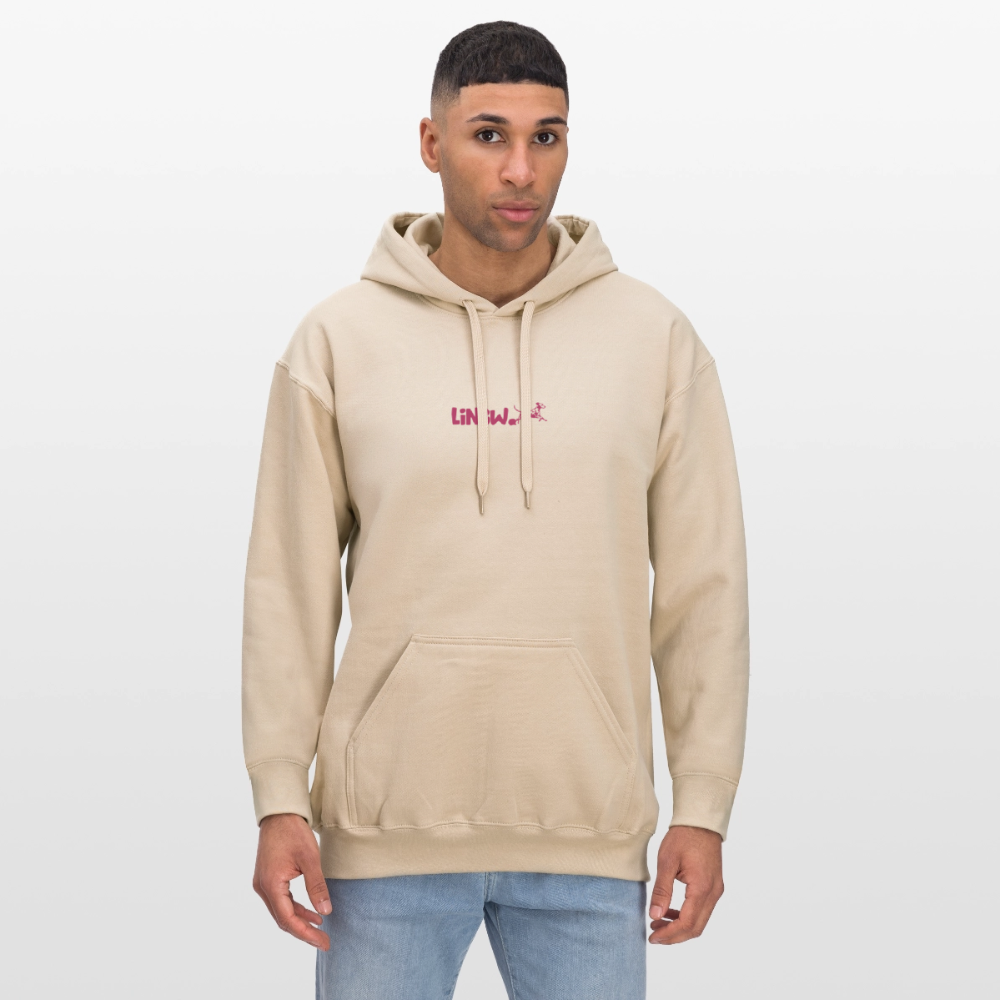 LiNBW. Crew Hoodie Pink Edition Life is not just black and white - Sand