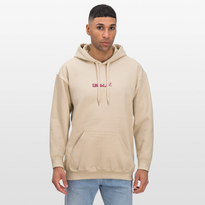 LiNBW. Crew Hoodie Pink Edition Life is not just black and white - Sand