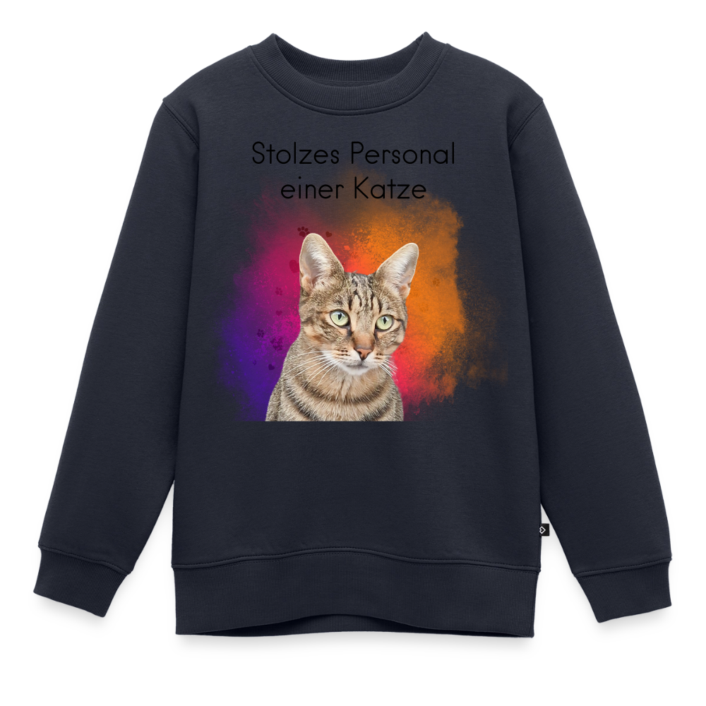 Pedro's Pullover Stolzes Personal einer Katze Black Edition - Navy