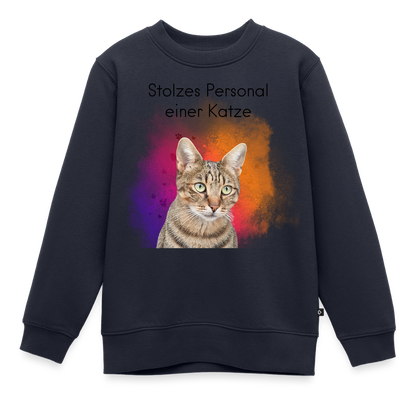 Pedro's Pullover Stolzes Personal einer Katze Black Edition - Navy