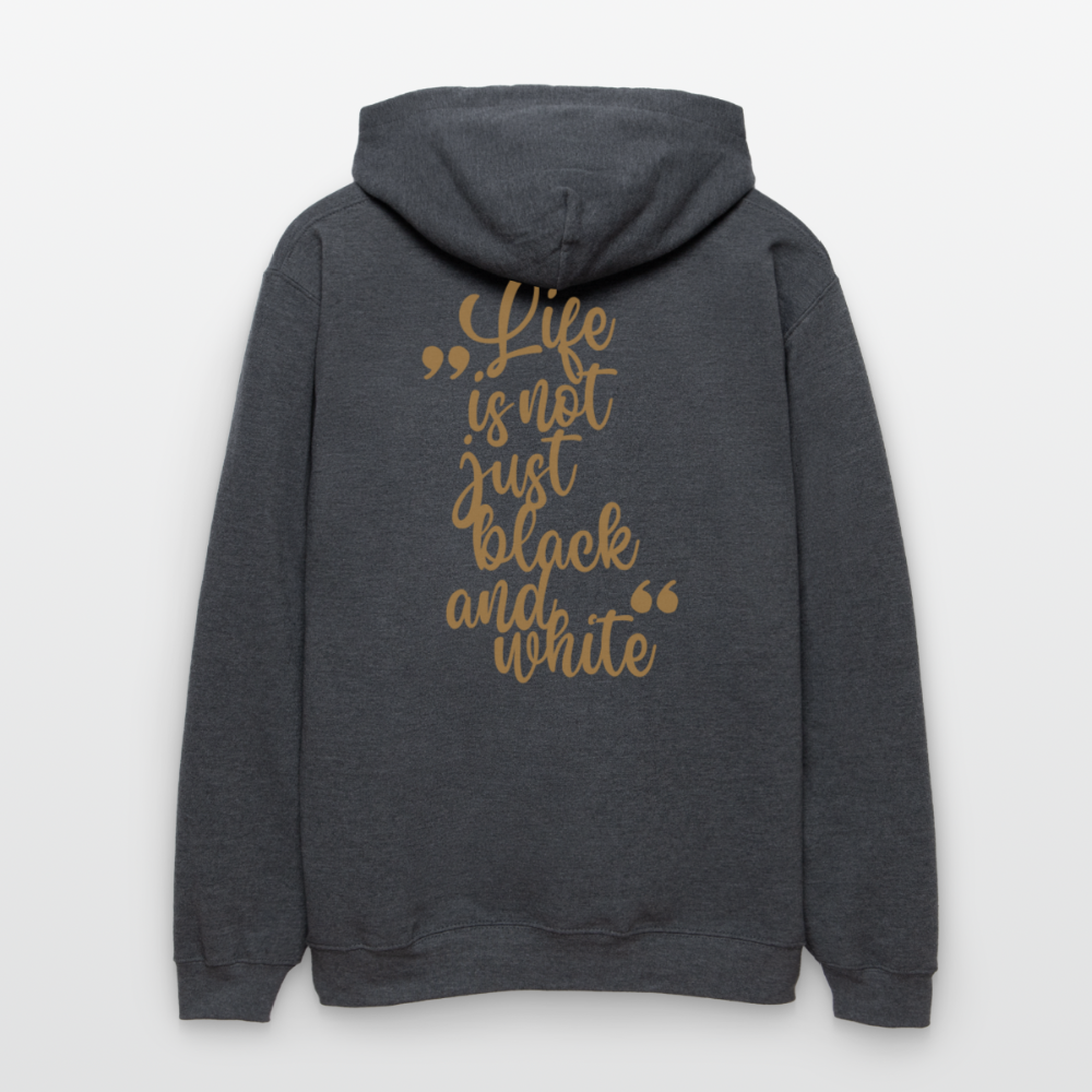 LiNBW. Crew Hoodie Brown Edition Life is not just black and white - Dunkelgrau meliert