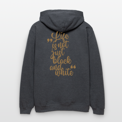 LiNBW. Crew Hoodie Brown Edition Life is not just black and white - Dunkelgrau meliert