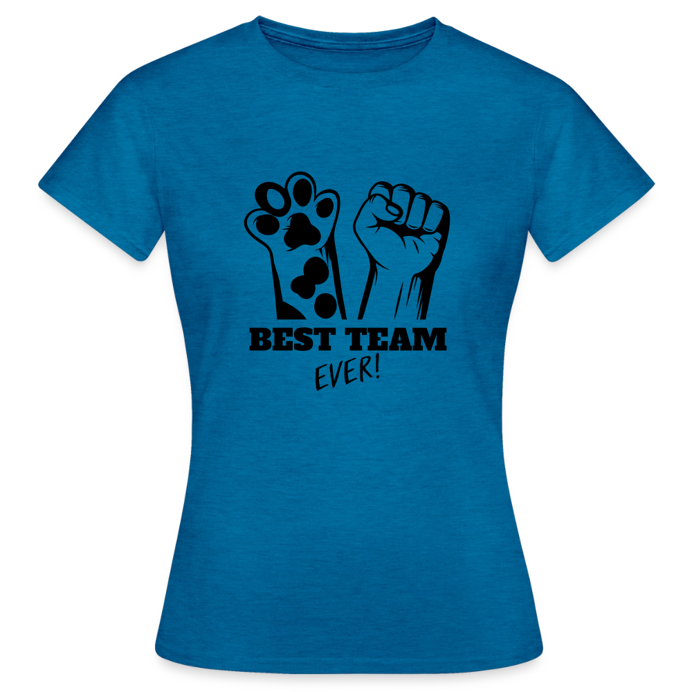 Best Team Ever T-Shirt Black Edition - Antikblaues Saphir meliert