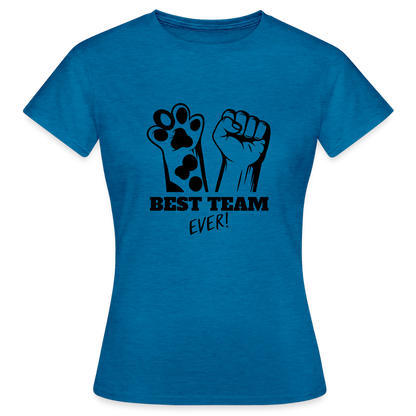 Best Team Ever T-Shirt Black Edition - Antikblaues Saphir meliert