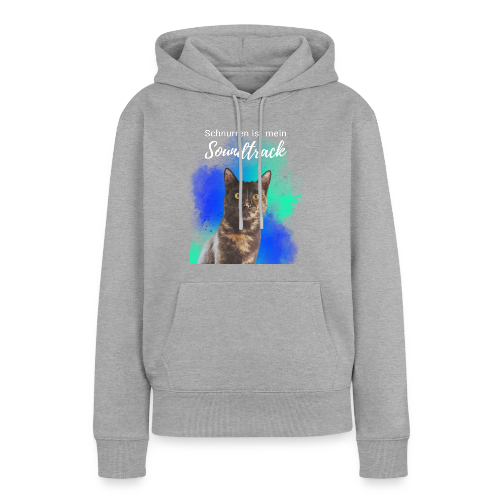 Nala's Hoodie Schnurren ist mein Soundtrack White Edition - Grau meliert