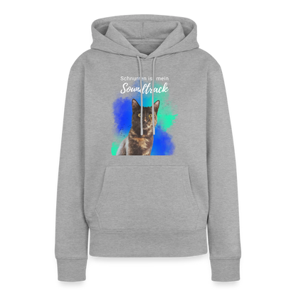 Nala's Hoodie Schnurren ist mein Soundtrack White Edition - Grau meliert