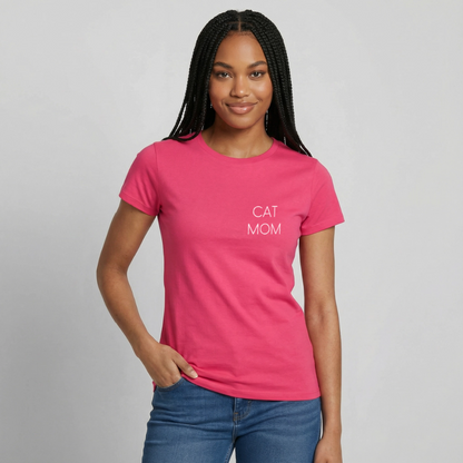 Pedro's T-Shirt CAT MOM Stolzes Personal einer Katze White Edition - Azalea