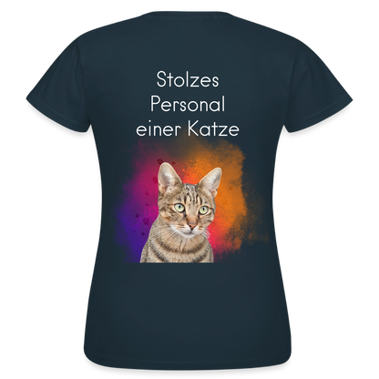 Pedro's T-Shirt CAT MOM Stolzes Personal einer Katze White Edition - Navy