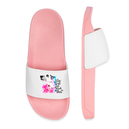 Boa´s Badelatschen für Frauen Splash Edition Life is not just black and white - Hellrosa