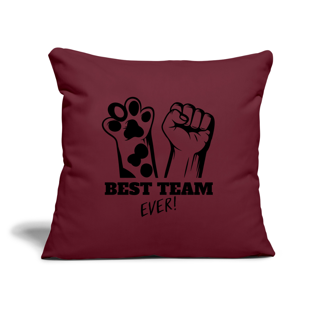 Best Team Ever Kissen Black Edition - Burgunderrot