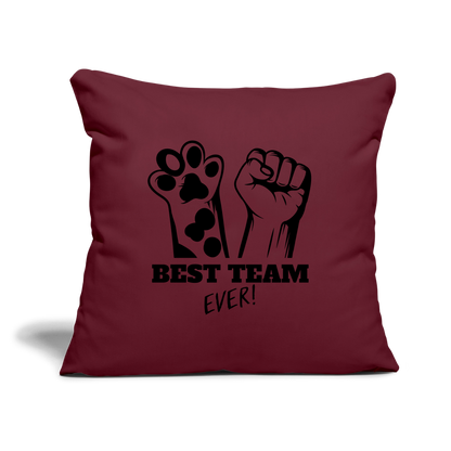 Best Team Ever Kissen Black Edition - Burgunderrot